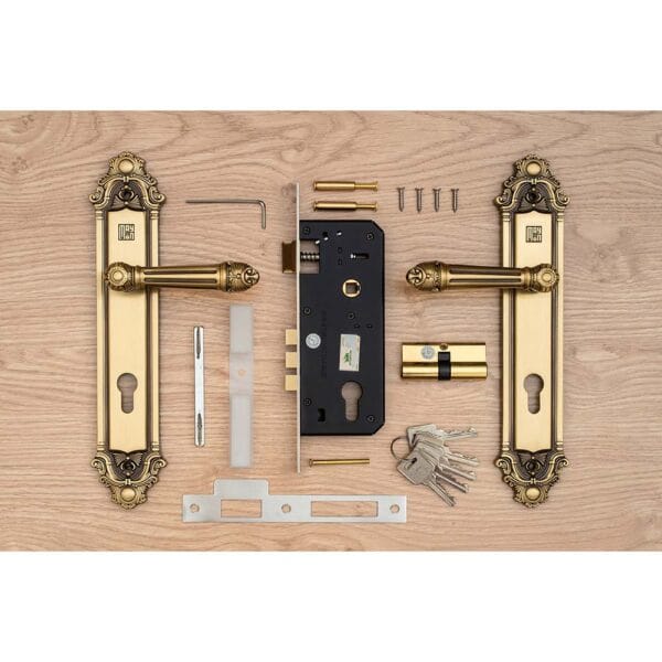 Bộ khóa tay nắm đồng thau HCR 8526 dài 303 - Hình ảnh 6