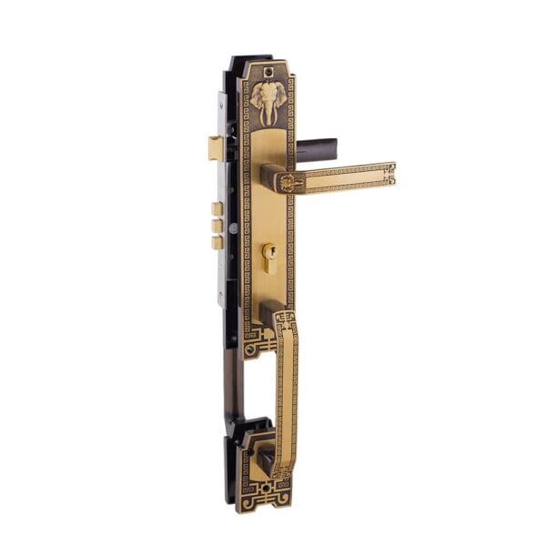 Khóa cửa gỗ đại sảnh đồng thau HCR8528 dài 590 - Hình ảnh 2