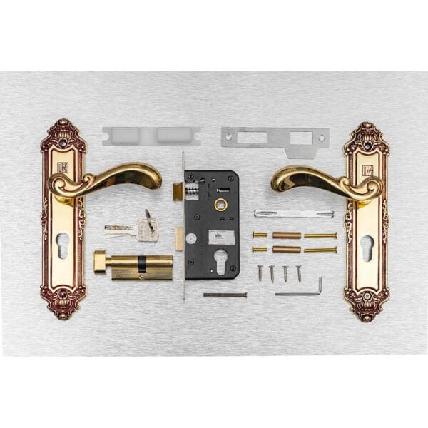 Bộ khóa tay nắm đồng thau HC 5829 dài 234 - Hình ảnh 7