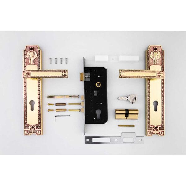 Bộ khóa tay nắm đồng thau HC 8528 dài 286 - Hình ảnh 4