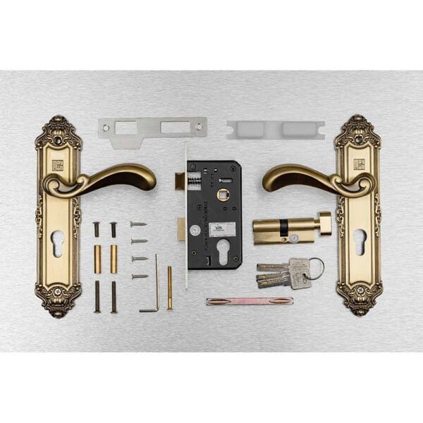 Bộ khóa tay nắm đồng thau HCR 5829 dài 234 - Hình ảnh 7