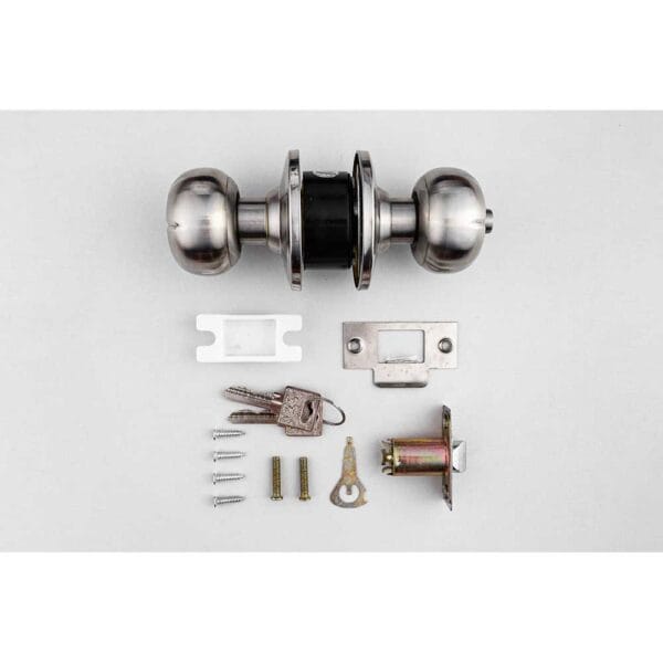 Khóa tay nắm tròn thép + inox 304, ổ chìa bằng đồng - Hình ảnh 5