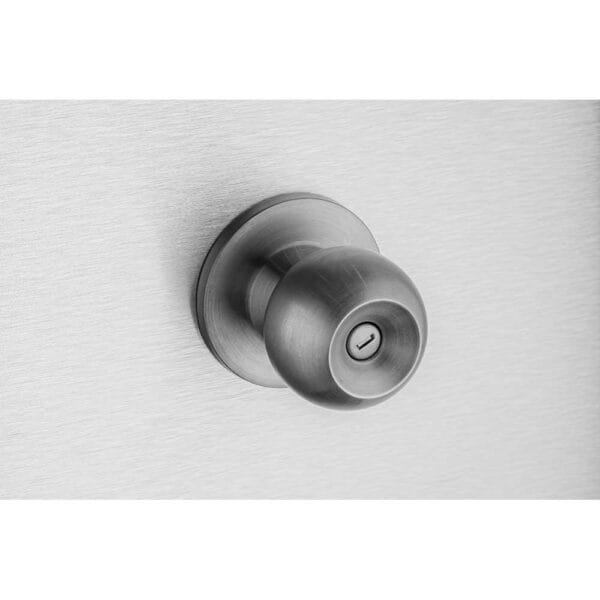 Khóa tay nắm tròn thép + inox 304, ổ chìa bằng đồng thau - Hình ảnh 3