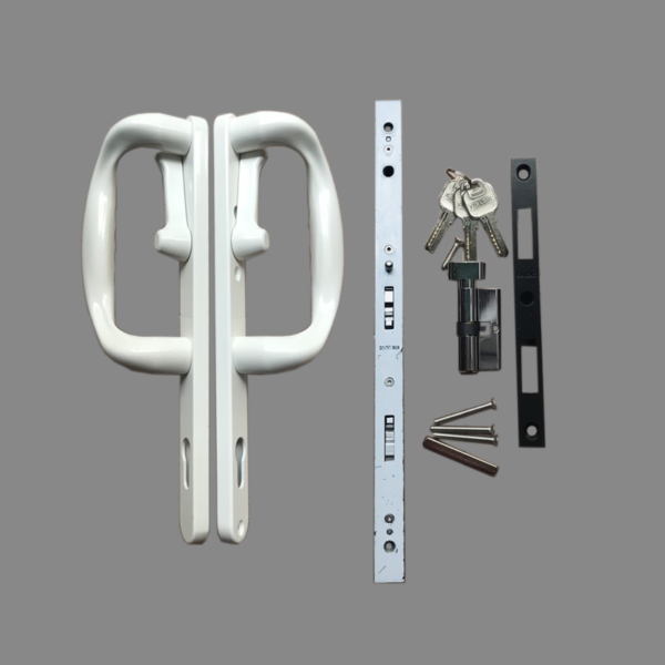 Bộ khóa đơn điểm cửa lùa Kinlong tay nắm chữ P - Hình ảnh 2