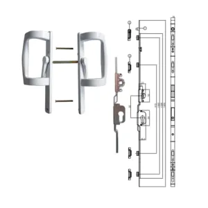 Bộ khóa đa điểm 1800 cửa lùa tay nắm chữ P GQ ASSA ABLOY