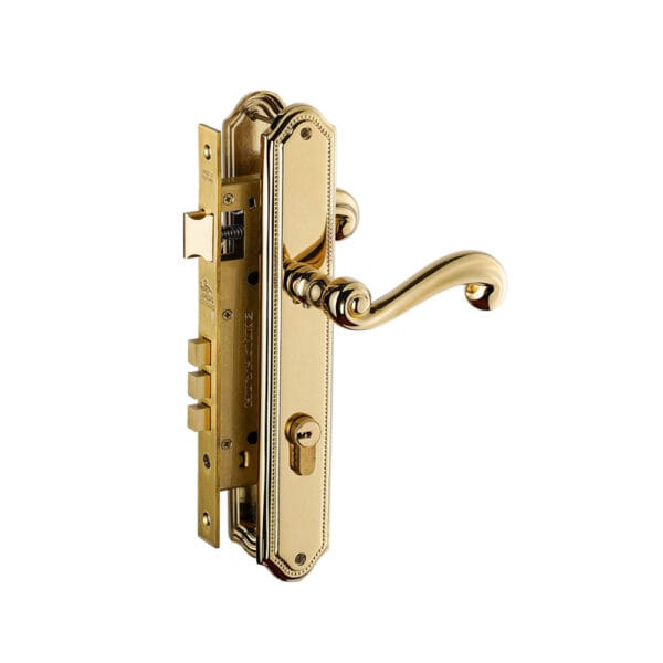 Bộ khóa tay nắm đồng thau HC 85 PRINCE PVD Gold dài 275 - Hình ảnh 2