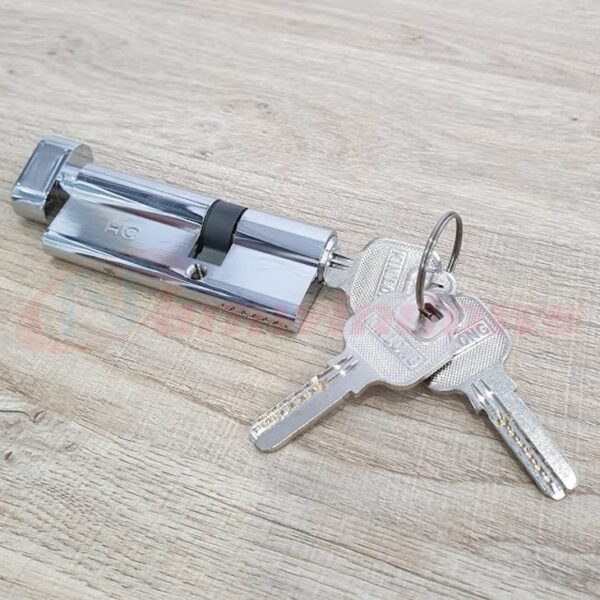 Lõi khóa 1 đầu chìa lệch tâm dài 80mm cho cửa nhôm Xingfa hệ 55 - Hình ảnh 2
