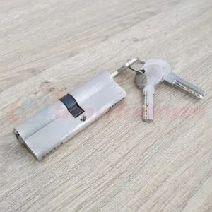 Lõi khóa 2 đầu chìa dài 80mm cho của dày 50 - 60mm