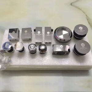 Bánh xe cửa lùa kính ray 10x30 VVP Inox bóng