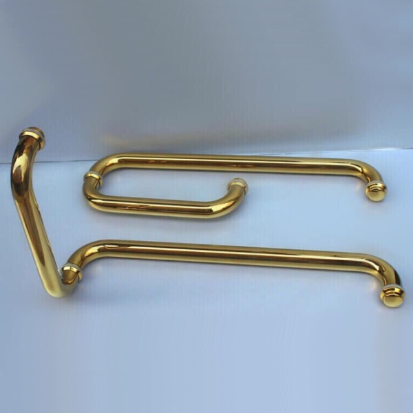 Tay nắm phòng tắm kính phi 19 vàng bóng - Hình ảnh 2