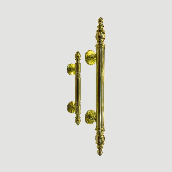 Tay nắm cửa gỗ bằng đồng trơn PVD vàng dài 1T3, 1T7, 2T, 4T
