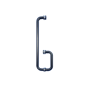 Tay nắm phòng tắm kính 185x385 phi 19 đen mờ