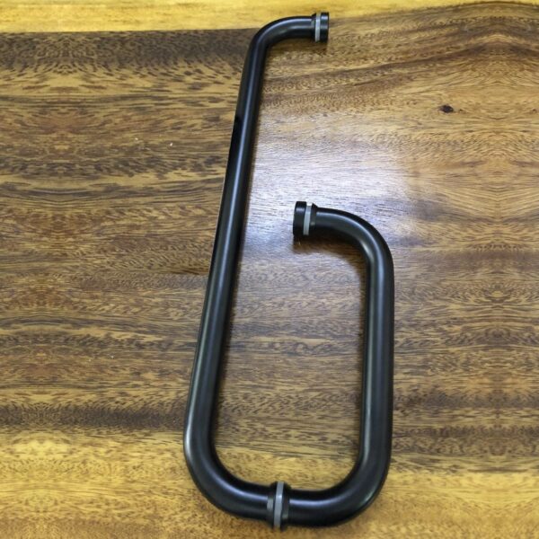 Tay nắm phòng tắm kính 235x435 phi 25 màu đen - Hình ảnh 2
