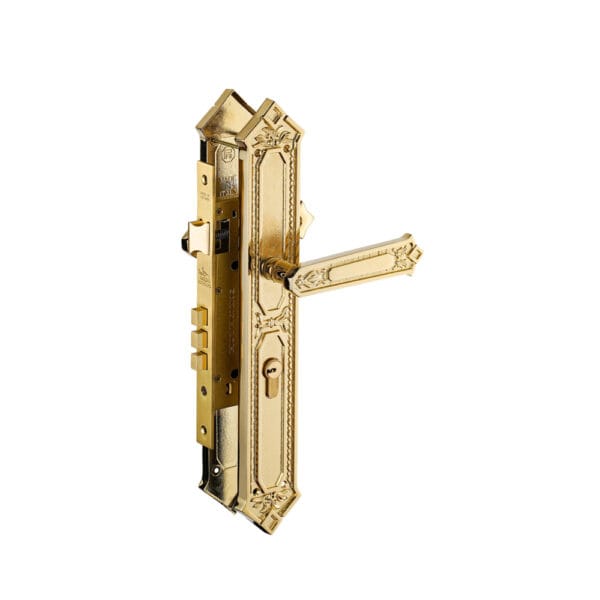 Khóa cửa gỗ đại đồng thau HC85 KING PVD Gold dài 370 - Hình ảnh 2