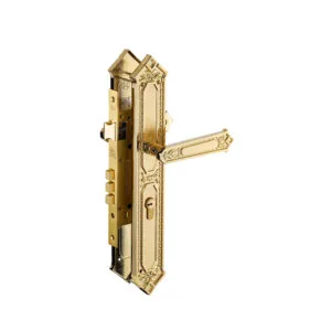 Khóa cửa gỗ đại đồng thau HC85 KING PVD Gold dài 370