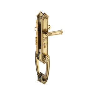 Khóa cửa gỗ đại sảnh đồng thau HC85 KING PVD Gold dài 520