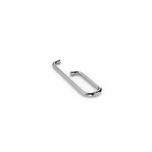 Tay nắm phòng tắm kính 185x385 phi 19 trắng bóng