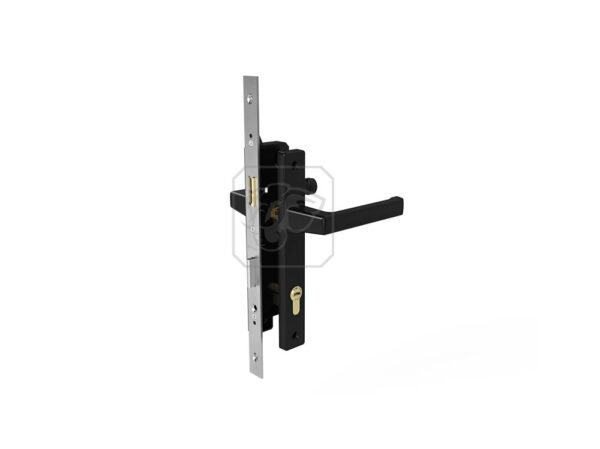 Khóa đơn điểm cửa nhôm AP80 Huy Hoàng màu đen