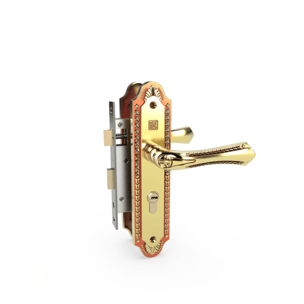 Bộ khóa tay nắm đồng thau HC 5861 dài 230 - Hình ảnh 4