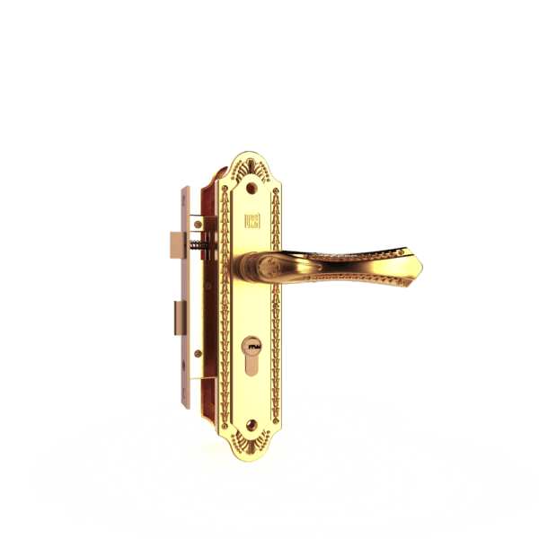 Bộ khóa tay nắm đồng thau HCP 5861 Gold dài 230 - Hình ảnh 2