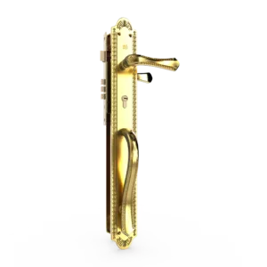 Khóa cửa gỗ đại sảnh đồng thau HC8561 PVD Gold dài 594