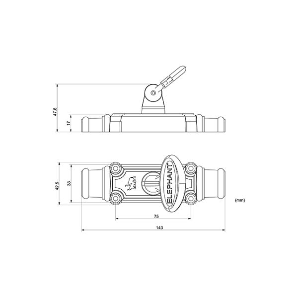 kt-ke08-2 chốt cửa