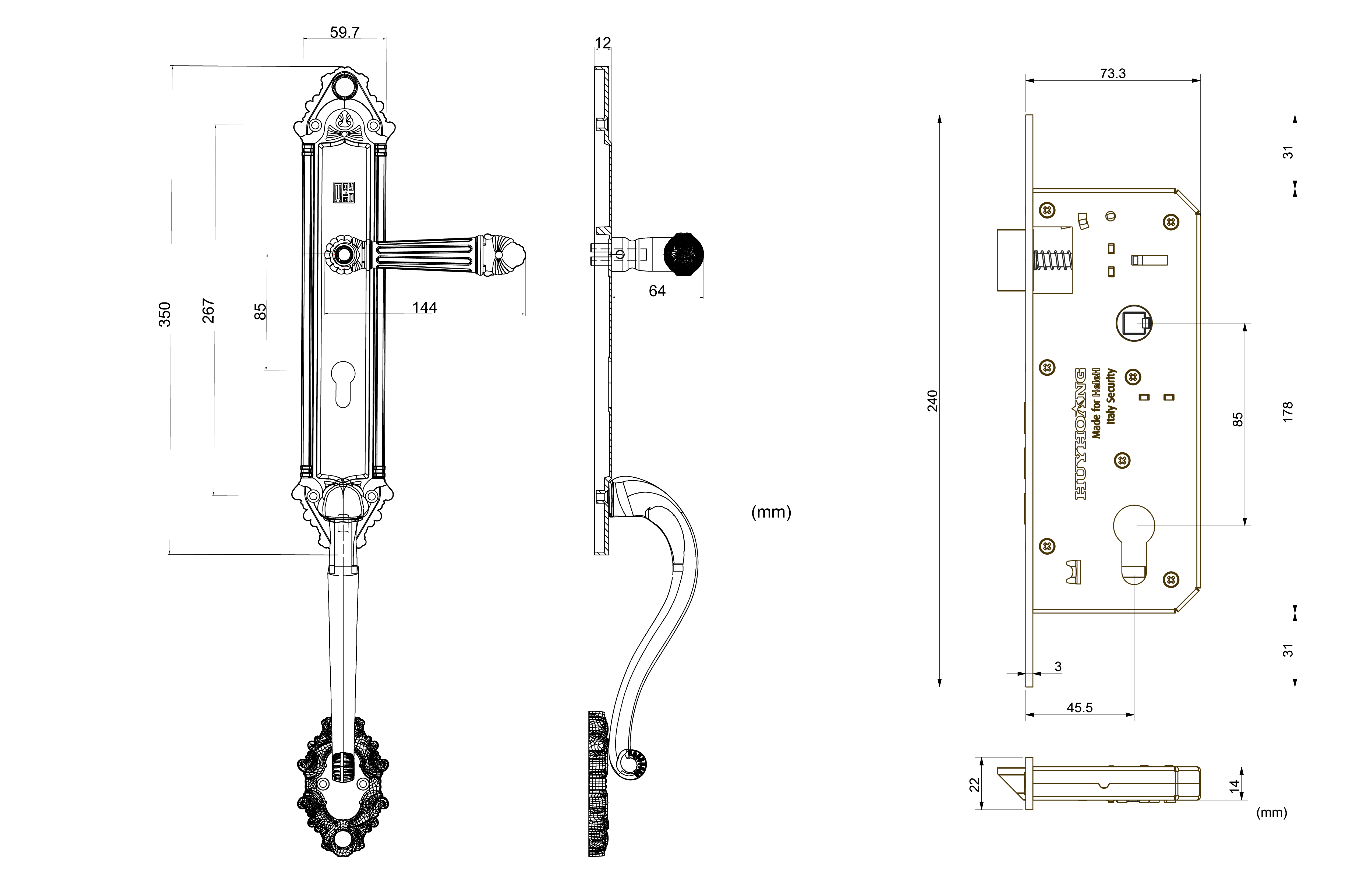 kt-tnex8526ds khóa tay nắm huy hoàng