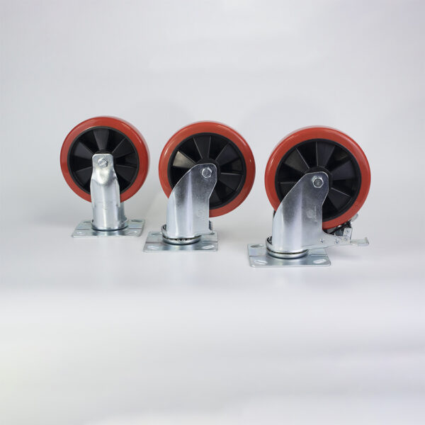 Bánh xe đẩy nhựa PU BXD025-150 lõi nhựa xoay