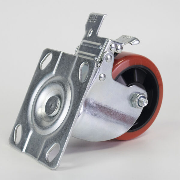 Bánh xe đẩy nhựa PU BXD026-100 lõi nhựa xoay có khóa