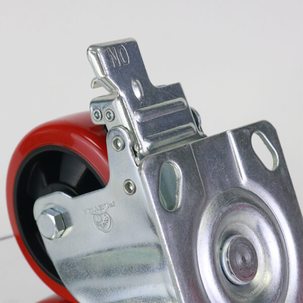 Bánh xe đẩy nhựa PU BXD026-100 lõi nhựa xoay có khóa