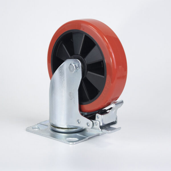 Bánh xe đẩy nhựa PU BXD026-150 lõi nhựa xoay có khóa