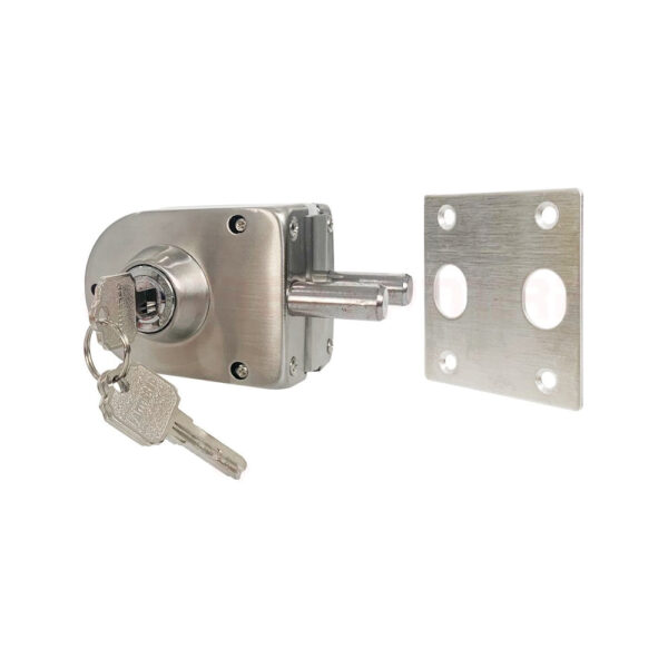 Khóa cửa kính đơn HMR846-05SS 2 mặt 2 đầu chìa