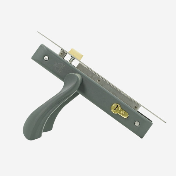 Khóa cửa nhôm Xingfa đơn điểm L632-1G màu ghi - Hình ảnh 2