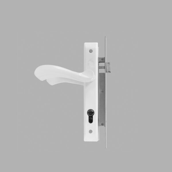 Khóa cửa nhôm Xingfa đơn điểm L632-1T màu trắng