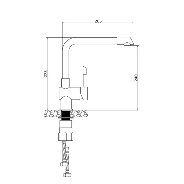 Thông số kỹ thuật vòi nước nóng lạnh Konox Felix Chrome