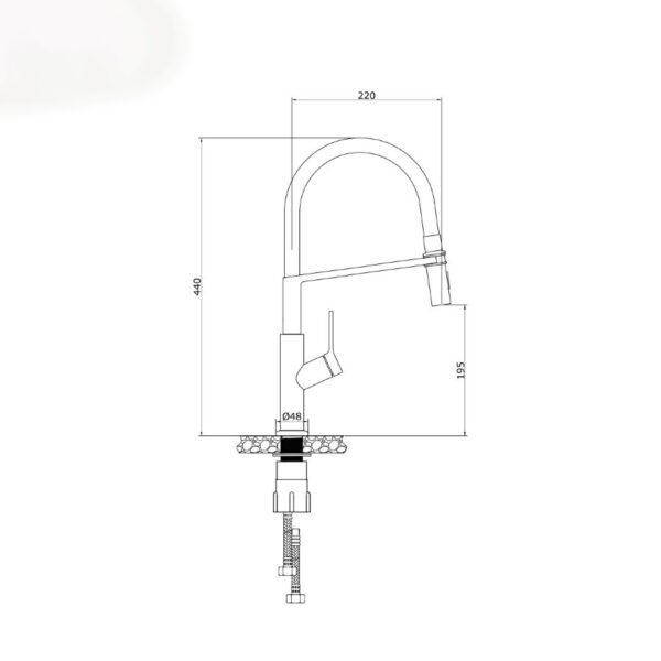 Thông số kỹ thuật vòi nước nóng lạnh Konox Tema Nickel