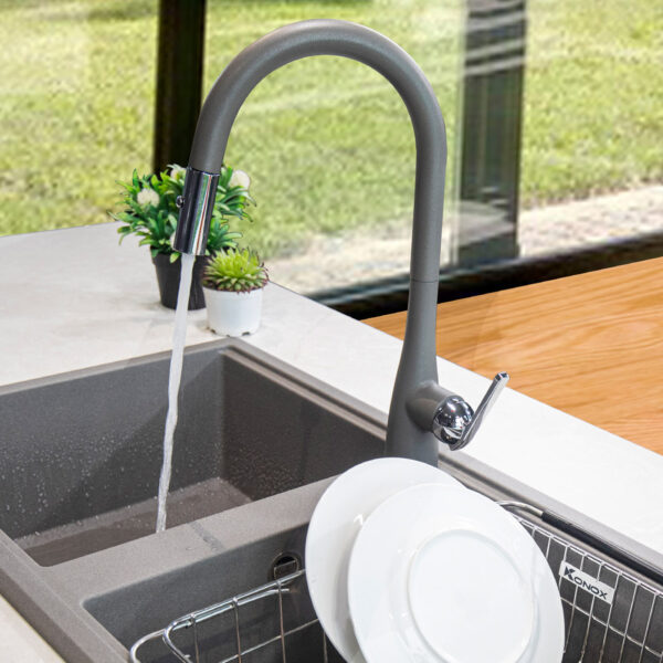 Vòi nước nóng lạnh Konox Curva Grey