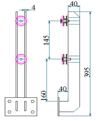 Thông số kỹ thuật Trụ lửng 4mmkép 4mm 40cm TCL019-002 đế hông