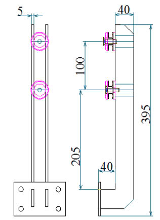 Thông số kỹ thuật Trụ lửng 4mmkép 5mm 40cm TCL019-002 đế hông