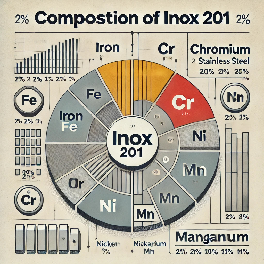 Bảng thành phần kim loại trong inox 201