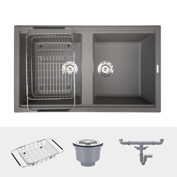Bộ bồn rửa chén Konox Phoenix Smart 860 Grey