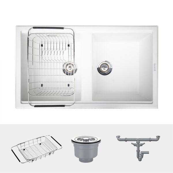 Bộ bồn rửa chén Konox Phoenix Smart 860 White Silver