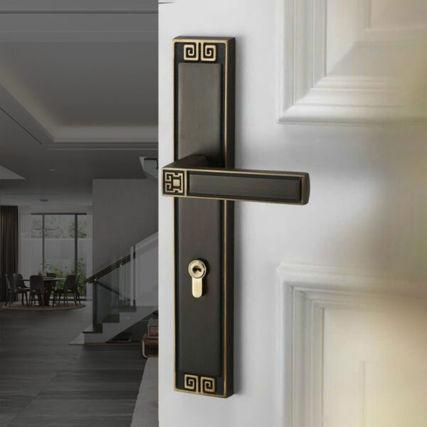 Khóa cửa chính KC018-8545 đen mờ