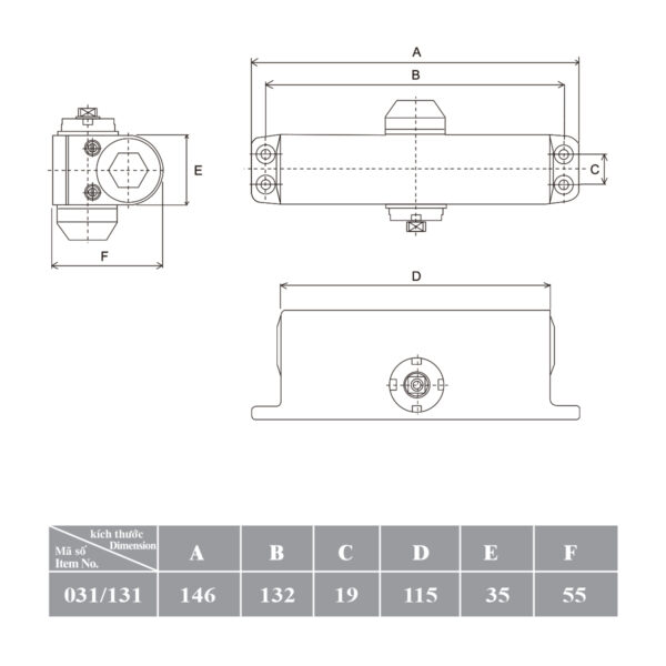 Thông số kỹ thuật cùi chỏ hơi GMT 031 25 - 45kg không dừng