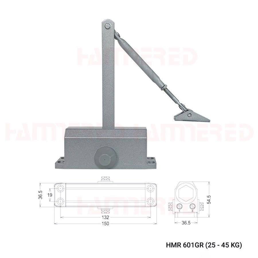 Thông số kỹ thuật tay co thủy lực HMR 601
