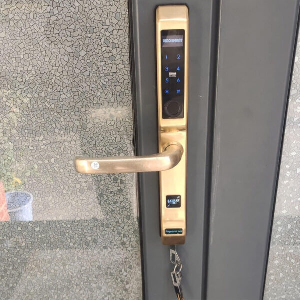 Khóa vân tay cửa nhôm KVT008-S30D vàng