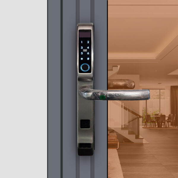Khóa vân tay cửa nhôm KVT010-S30D màu bạc