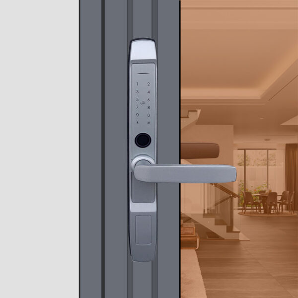 Khóa vân tay cửa nhôm Xingfa KVT011-S30E màu bạc