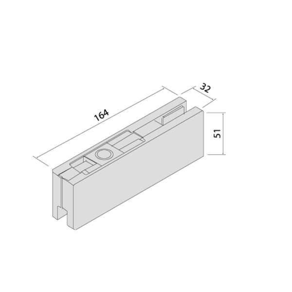 Kích thước kẹp kính trên GMT DVPFC-020