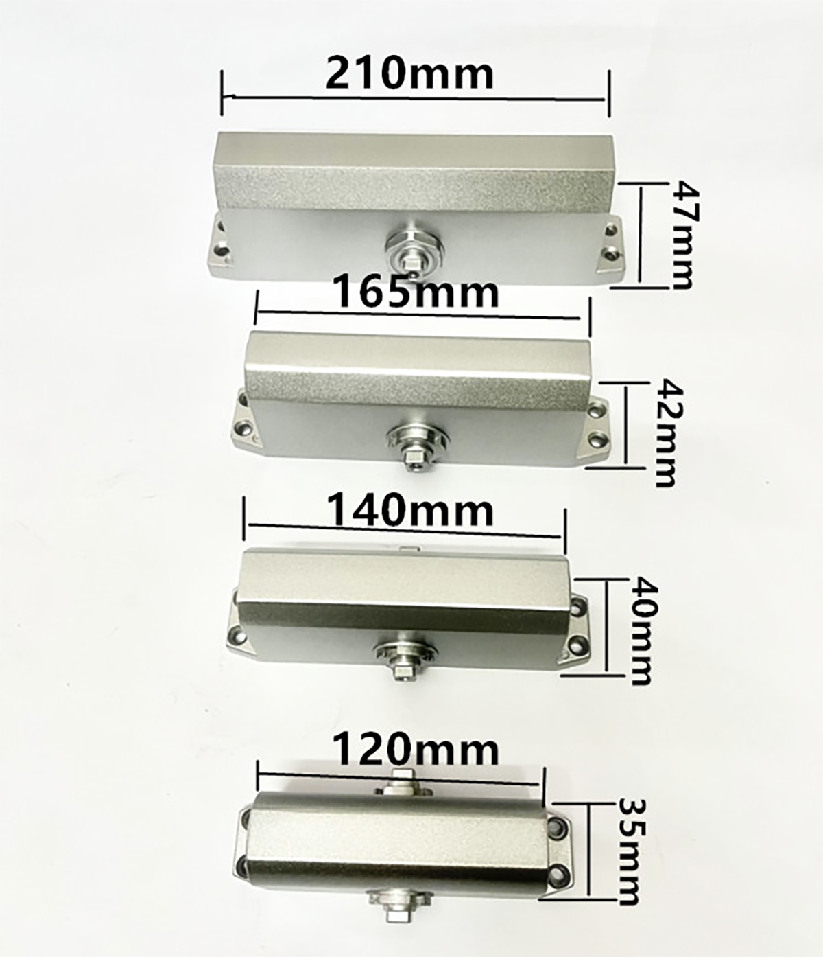 Kích thước tay co thủy lực TC003, TC004, TC005, TC006